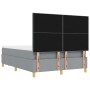Cama Box Spring  con colchón y banco Gris Claro 160x200 cm Tela | Foro24.es | Tu tienda online para hogar, jardín y más Foro24.es