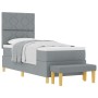Cama con Somier con Colchón y Banco Gris Claro 80x200 cm Tela | Foro24.es | Tu tienda online para hogar, jardín y más Foro24.es