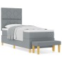 Cama con Somier con Colchón y Banco Gris Claro 80x200 cm Tela | Foro24.es | Tu tienda online para hogar, jardín y más Foro24.es