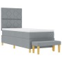 Cama con Somier con Colchón y Banco Gris Claro 80x200 cm Tela | Foro24.es | Tu tienda online para hogar, jardín y más Foro24.es