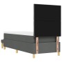 Cama de muelles de caja con colchón y banco gris oscuro 80x200 cm tela by , Beds and slatted bases - Ref: Foro24-3344332, Pri...