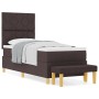 Cama con somier y colchón marrón oscuro 80 x 200 cm Tela | Foro24.es | Tu tienda online para hogar, jardín y más Foro24.es