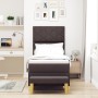 Cama con somier y colchón marrón oscuro 80 x 200 cm Tela | Foro24.es | Tu tienda online para hogar, jardín y más Foro24.es