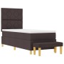 Cama con somier y colchón marrón oscuro 80 x 200 cm Tela | Foro24.es | Tu tienda online para hogar, jardín y más Foro24.es