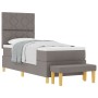 Cama con Box Spring con Colchón y Banco Taupe 80x200 cm Tela by , Beds and slatted bases - Ref: Foro24-3344335, Price: 378,91...