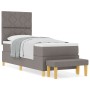 Cama con Box Spring con Colchón y Banco Taupe 80x200 cm Tela by , Beds and slatted bases - Ref: Foro24-3344335, Price: 378,91...