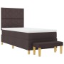 Cama con Somier con Colchón y Banco Marrón Oscuro 90x200 cm Tela by , Beds and slatted bases - Ref: Foro24-3344348, Price: 38...