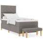 Cama con Base de Resortes con Colchón y Banco Taupe 90x200 cm Tela by , Beds and slatted bases - Ref: Foro24-3344349, Price: ...