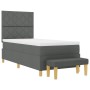 Cama con base con colchón y banco gris oscuro 100x200 cm tela by , Beds and slatted bases - Ref: Foro24-3344353, Price: 397,1...