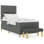 Cama con base con colchón y banco gris oscuro 100x200 cm tela by , Beds and slatted bases - Ref: Foro24-3344353, Price: 397,1...