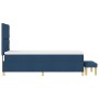 Cama con Box Spring y Banco Azul 100x200 cm Tela by , Beds and slatted bases - Ref: Foro24-3344358, Price: 384,43 €, Discount: %