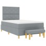 Cama con Somier con Colchón y Banco Gris Claro 120x190 cm Tela by , Beds and slatted bases - Ref: Foro24-3344359, Price: 427,...