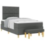 Cama con muelles con colchón y banco gris oscuro 120x190 cm tela | Foro24.es | Tu tienda online para hogar, jardín y más Foro24.es