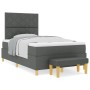 Cama con muelles con colchón y banco gris oscuro 120x190 cm tela | Foro24.es | Tu tienda online para hogar, jardín y más Foro24.es