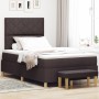 Cama con somier con colchón y banco marrón oscuro 120x190 cm tela by , Beds and slatted bases - Ref: Foro24-3344362, Price: 4...