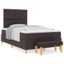 Cama con somier con colchón y banco marrón oscuro 120x190 cm tela by , Beds and slatted bases - Ref: Foro24-3344362, Price: 4...
