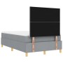 Cama con box spring con colchón y banco gris claro 120x200 cm tela | Foro24.es | Tu tienda online para hogar, jardín y más Foro24.es