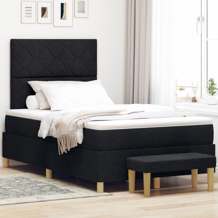 Cama Box Spring con Colchón y Banco Negro 120x200 cm Tela. von , Betten und Lattenroste - Ref: Foro24-3344368, Preis: 442,39 ...