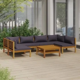 Garden furniture 7 pcs cushions solid acacia wood by vidaXL, Garden sets - Ref: Foro24-3086915, Price: 866,38 €, Discount: %