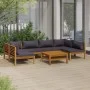 Gartenmöbel 7 Stück Kissen aus massivem Akazienholz von vidaXL, Gartensets - Ref: Foro24-3086915, Preis: 864,10 €, Rabatt: %