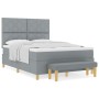 Cama con somier con colchón y banco gris claro 140x200 cm tela | Foro24.es | Tu tienda online para hogar, jardín y más Foro24.es