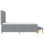 Cama con somier con colchón y banco gris claro 140x200 cm tela | Foro24.es | Tu tienda online para hogar, jardín y más Foro24.es
