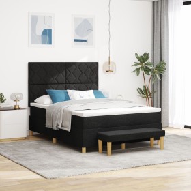 Cama con Base de Resorte con Colchón y Banco