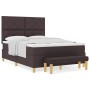 Cama de muelles con colchón y banco Marrón oscuro 140x200 cm Tela by , Beds and slatted bases - Ref: Foro24-3344383, Price: 5...