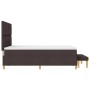 Cama de muelles con colchón y banco Marrón oscuro 140x200 cm Tela by , Beds and slatted bases - Ref: Foro24-3344383, Price: 5...