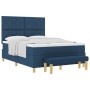 Cama de Muelles con Colchón y Banco Azul 140x200 cm Tela | Foro24.es | Tu tienda online para hogar, jardín y más Foro24.es