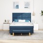 Cama de Muelles con Colchón y Banco Azul 140x200 cm Tela | Foro24.es | Tu tienda online para hogar, jardín y más Foro24.es