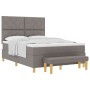 Cama con Somier con Colchón y Banco Taupe 160x200 cm Tela | Foro24.es | Tu tienda online para hogar, jardín y más Foro24.es
