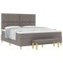 Cama con Box Spring y Colchón Taupe 180x200 cm Tela by , Beds and slatted bases - Ref: Foro24-3344398, Price: 714,25 €, Disco...