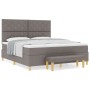 Cama con Box Spring y Colchón Taupe 180x200 cm Tela by , Beds and slatted bases - Ref: Foro24-3344398, Price: 714,25 €, Disco...