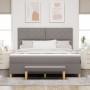 Cama con Box Spring y Colchón Taupe 180x200 cm Tela by , Beds and slatted bases - Ref: Foro24-3344398, Price: 714,25 €, Disco...