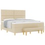 cama con somier, colchón y banco crema 180x200 cm tela | Foro24.es | Tu tienda online para hogar, jardín y más Foro24.es