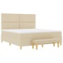 cama con somier, colchón y banco crema 180x200 cm tela | Foro24.es | Tu tienda online para hogar, jardín y más Foro24.es