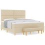cama con somier, colchón y banco crema 180x200 cm tela | Foro24.es | Tu tienda online para hogar, jardín y más Foro24.es