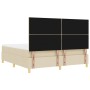 cama con somier, colchón y banco crema 180x200 cm tela | Foro24.es | Tu tienda online para hogar, jardín y más Foro24.es