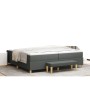 Cama con Base de Muelles con Colchón y Banco Gris Oscuro 200x200 cm Tela | Foro24.es | Tu tienda online para hogar, jardín y más Foro24.es