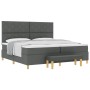 Cama con Base de Muelles con Colchón y Banco Gris Oscuro 200x200 cm Tela | Foro24.es | Tu tienda online para hogar, jardín y más Foro24.es