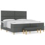Cama con Base de Muelles con Colchón y Banco Gris Oscuro 200x200 cm Tela | Foro24.es | Tu tienda online para hogar, jardín y más Foro24.es