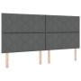 Cama con Base de Muelles con Colchón y Banco Gris Oscuro 200x200 cm Tela | Foro24.es | Tu tienda online para hogar, jardín y más Foro24.es
