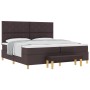 Cama con somier con colchón y banco marrón oscuro 200x200 cm tela by , Beds and slatted bases - Ref: Foro24-3344404, Price: 7...