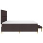 Cama con somier con colchón y banco marrón oscuro 200x200 cm tela by , Beds and slatted bases - Ref: Foro24-3344404, Price: 7...