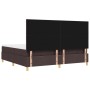 Cama con somier con colchón y banco marrón oscuro 200x200 cm tela by , Beds and slatted bases - Ref: Foro24-3344404, Price: 7...