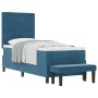 Cama con Base con Colchón y Banco Azul Oscuro 80x200 cm Terciopelo von , Betten und Lattenroste - Ref: Foro24-3344412, Preis:...
