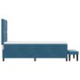 Cama con Base con Colchón y Banco Azul Oscuro 80x200 cm Terciopelo von , Betten und Lattenroste - Ref: Foro24-3344412, Preis:...