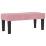 Cama de Base con Colchón y Banco Rosa 80x200 cm Terciopelo von , Betten und Lattenroste - Ref: Foro24-3344413, Preis: 357,29 ...
