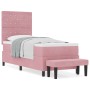 Cama de Base con Colchón y Banco Rosa 80x200 cm Terciopelo von , Betten und Lattenroste - Ref: Foro24-3344413, Preis: 357,29 ...